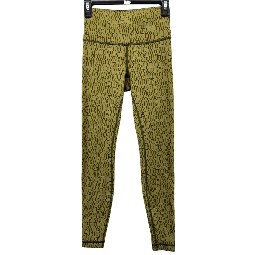 Lululemon Leggings Womens 6 Olive Green Wunder‎ Under High Rise Bark